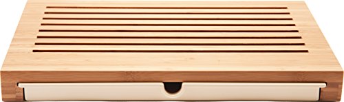 Alessi "Sbriciola" Bread Board in Bamboo Wood With Crumb Catcher in Thermoplastic Resin, Wood Alessi