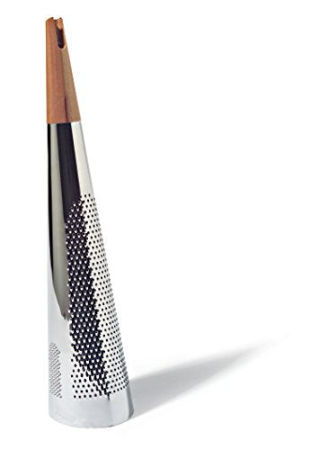 Alessi"Todo" Giant Cheese And Nutmeg Grater in Steel And Wood, Silver Alessi