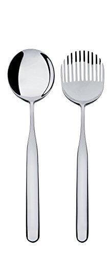 Alessi Collo-Alto Salad Set, One size, Silver Alessi