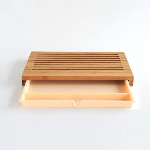 Alessi "Sbriciola" Bread Board in Bamboo Wood With Crumb Catcher in Thermoplastic Resin, Wood Alessi