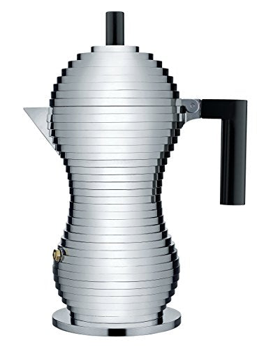 Alessi Pulcina Stove top Coffee Maker, 6 cups, Black Alessi