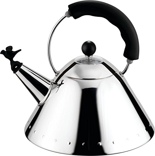 Alessi Shpd Kettle Bird Shaped Whistle M.B, Black Alessi