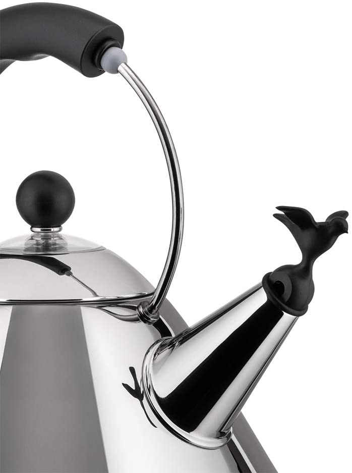 Alessi Shpd Kettle Bird Shaped Whistle M.B, Black Alessi
