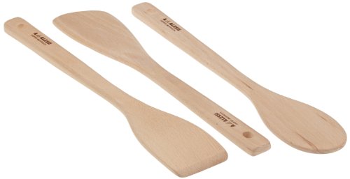 Alessi Pots Pans Set of Wooden Spoons, Silver - Alessi
