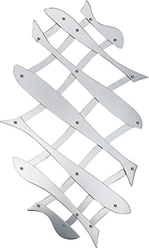 Alessi"Pescher" Extensible Trivet in 18/10 Stainless Steel Mirror Polished, Silver Alessi