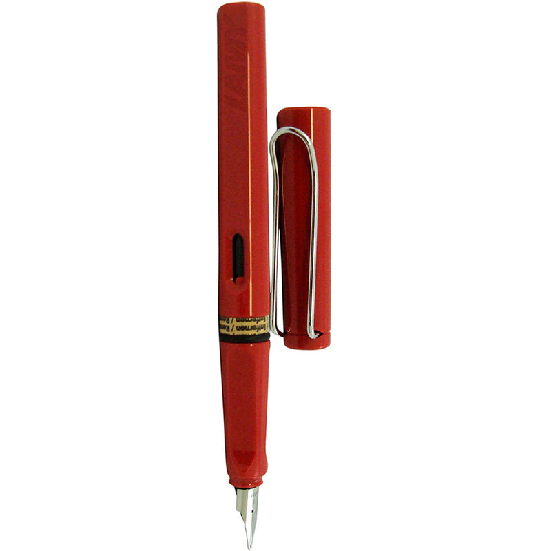 Lamy Safari Fountain Pen, Red Broad Nib (L16B) LAMY