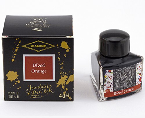 Diamine 40ml Blood Orange Fountain Pen Ink - 150 Year Anniversary Edition Diamine