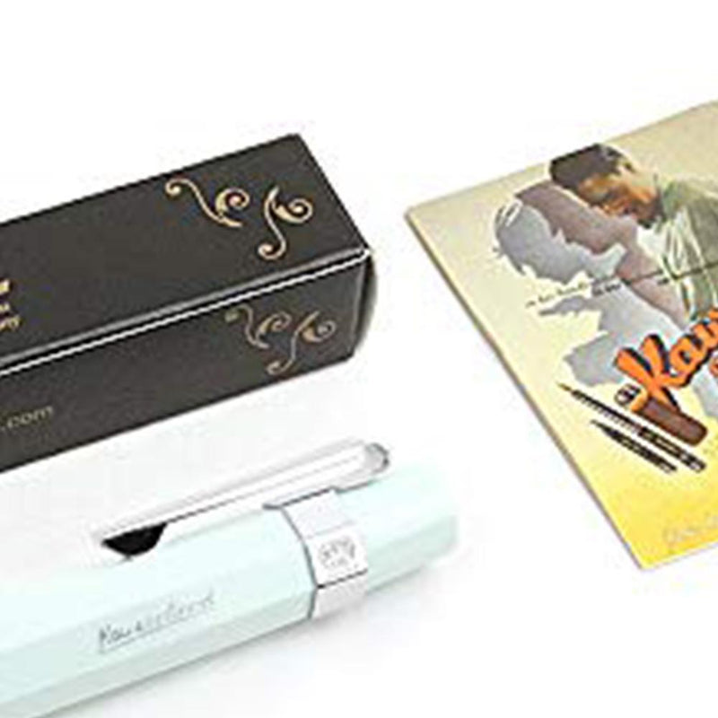 Kaweco Sport Skyline Fountain Pen Mint, Fine Nib Sport Octagonal Clip Chrome Kaweco