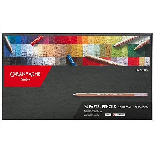 Caran d 'Ache – 76 Pastel Pencils + Charcoal + Graftwood – 788.376 Co - One Size Caran d'Ache