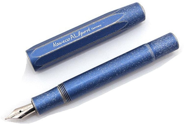 Kaweco AL-Sport Stonewashed Fountain Pen blue, F Nib (Fine) Kaweco