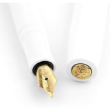 Kaweco Sport Classic Fountain Pen White, Fine Nib Octagonal Clip Gold Kaweco
