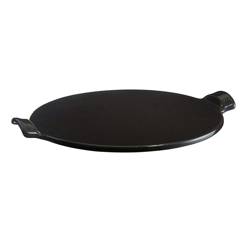 Emile Henry, Charcoal Wood Peel and 14.5 inch Round Pizza Stone Set Emile Henry