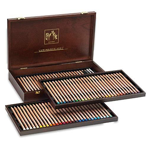 Caran D'ache Luminance Colored Pencil Sets Set of 80 Wood Box (6901.476) Caran d'Ache