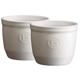 Emile Henry Made in France 6.75 oz Ramekin (Set of 2), 3.25" by 2.75", Flour White Emile Henry