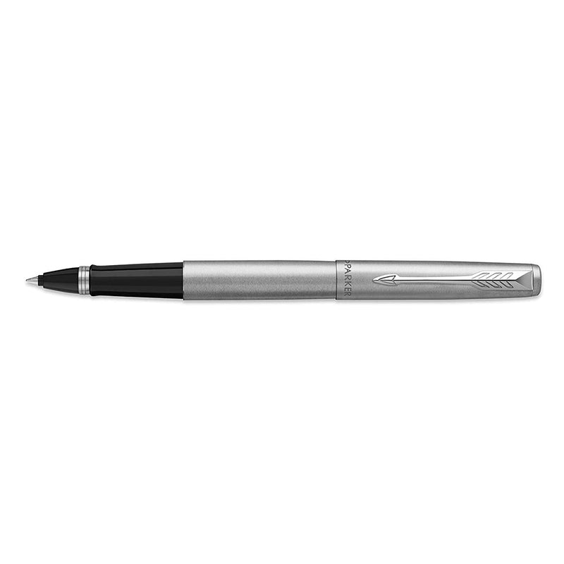 Parker Rollerball Pen, Jotter Stainless Steel Rollerball Pen, Chrome Trim, Fine Tip, Black Parker