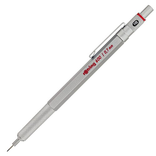 rOtring 1904444 600 Mechanical Pencil, 0.7 mm, Silver Barrel Rotring