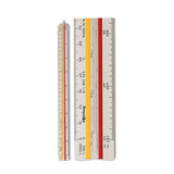 Rotring Ruler Triangular Reduction Scale 6 Surveying 1-25 to 1-2500 with 2 Coloured Flutings Ref S0220721 Rotring