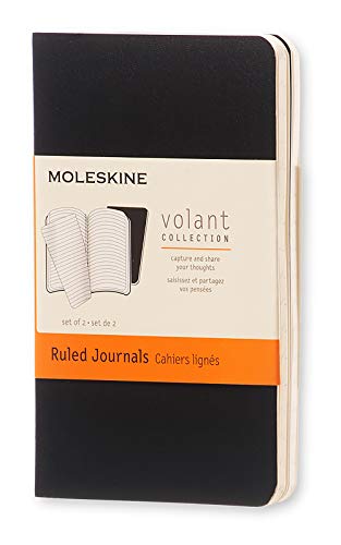 Moleskine Volant Journal, Soft Cover, Large (5" x 8.25") Plain/Blank, Powder Blue Moleskine