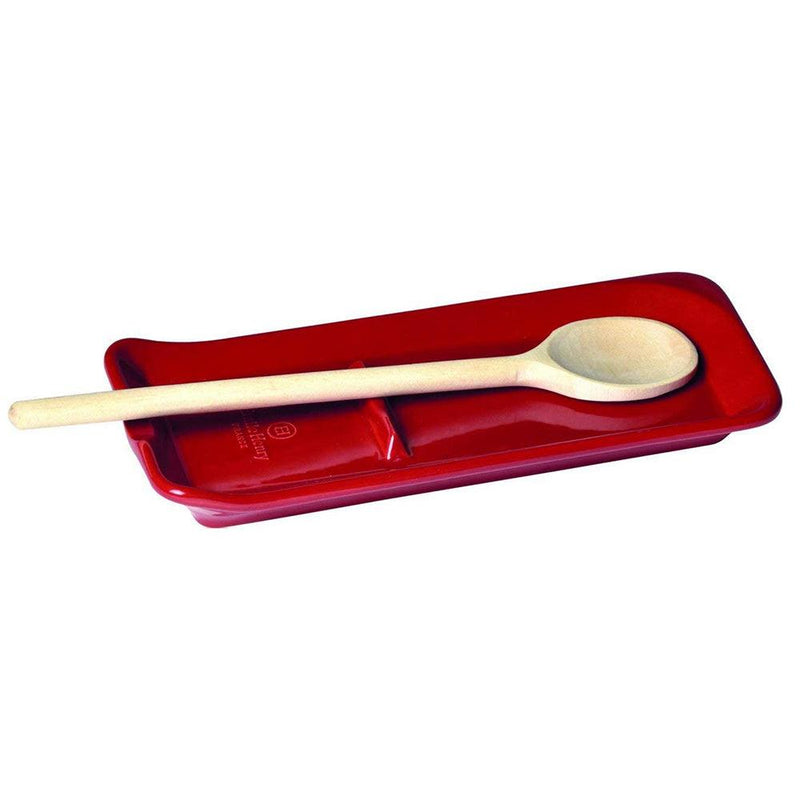 Emile Henry Made In France Burgundy Ridged Spoon Rest Emile Henry