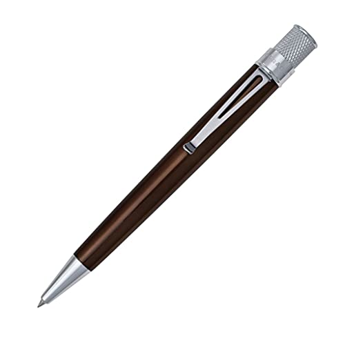 Retro 51 Tornado Classic Lacquer Brown with Chrome Rollerball Pen, VRR-1304C Retro 51