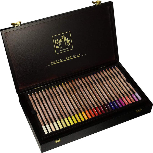 Caran D'ache Set of 84 Pastel Pencils In A Wood Box (788.484) Caran d'Ache