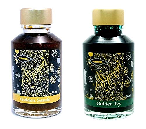 Diamine - 50ml Fountain Pen Ink 2 Pack - Golden Ivy & Golden Sands Diamine