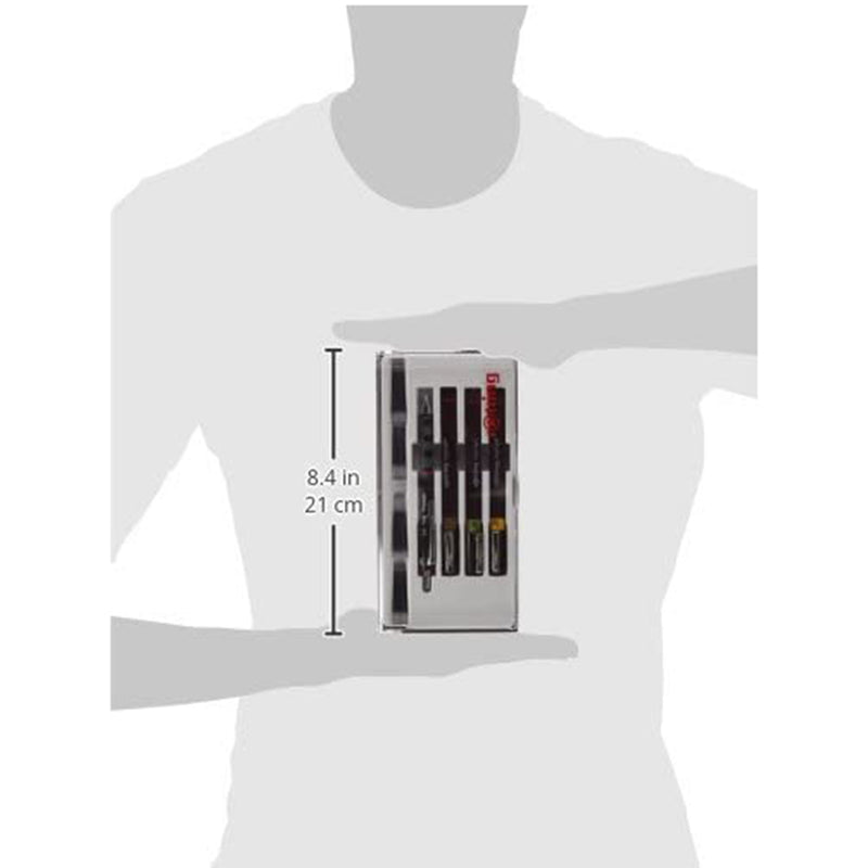 Rotring Isograph Junior Set 3X Technical Pens (0.20mm, 0.30mm, 0.50mm) + Accessories Rotring