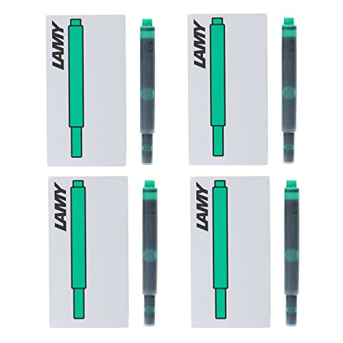 Lamy Fountain Pen Ink Cartridges, Green Ink, Pack of 20 (LT10GR) LAMY