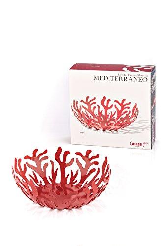 Alessi ESI0129RED"Mediterraneo" Fruit Holder - Steel Colored with Epoxy Resin, Red, Large. (PRODUCT) RED. Alessi