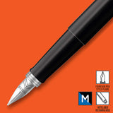 Parker Jotter Originals Fountain Pen, Classic Finish, Medium Nib, Blue & Black Ink Parker