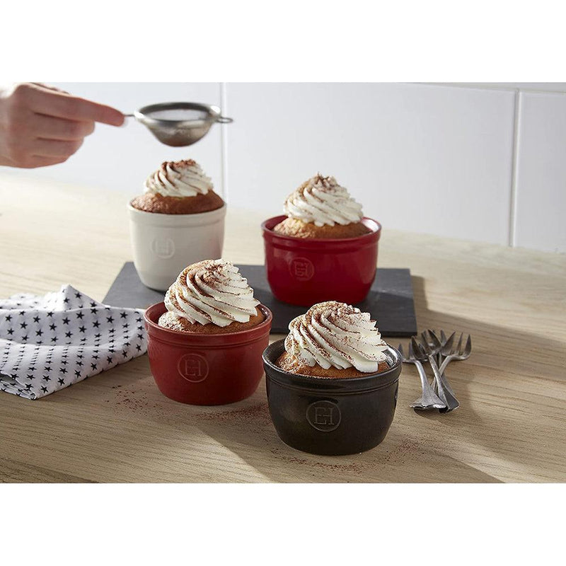 Emile Henry Made in France 5 oz Ramekin (Set of 2), 3.5" by 2", Burgundy Red Emile Henry