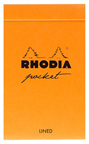 Rhodia 75 x 120 mm Lined Pocket Pad - Black Rhodia