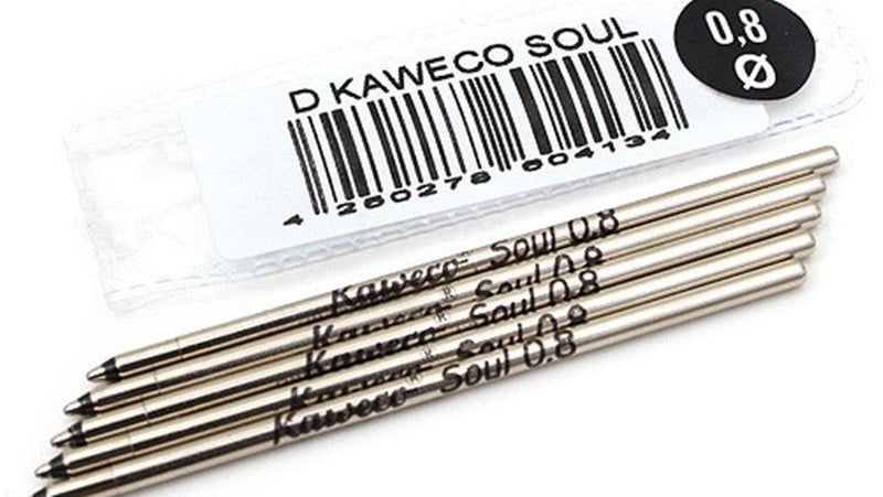 5 Kaweco Ballpoint Pen Refills D1 black F (0.8) Kaweco