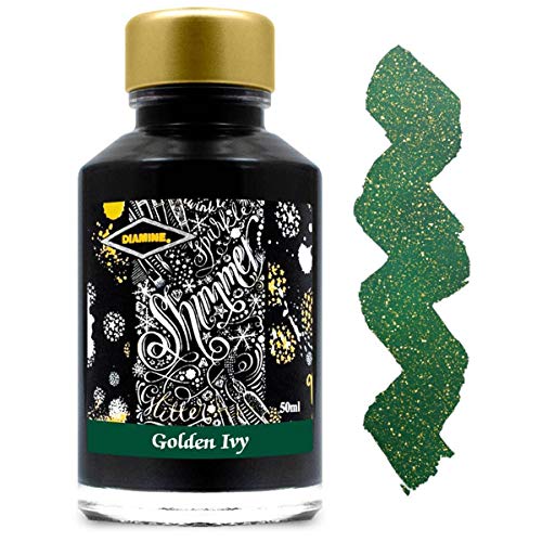 Diamine - Shimmering Fountain Pen Ink, Golden Ivy 50ml Diamine