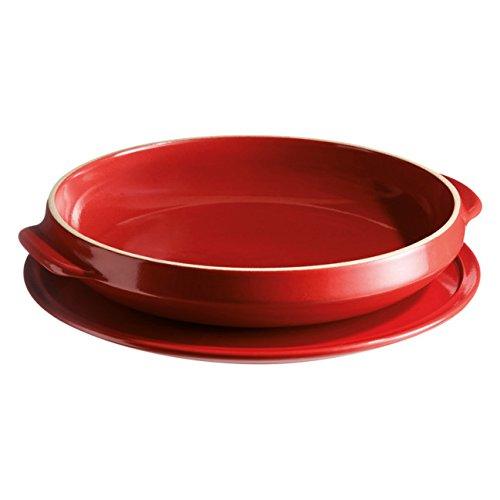 Emile Henry 343699 Made In France Flame Top Tarte Tatin Set, Burgundy Red Emile Henry