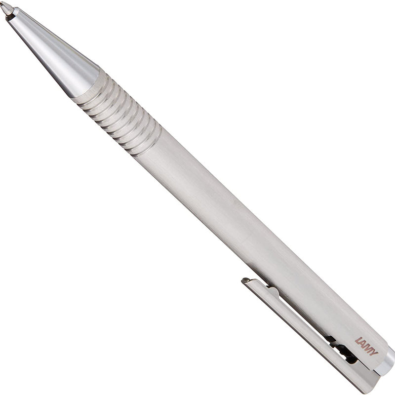 LAMY Logo Ballpoint Pen, Brushed Stainless Steel (L206) LAMY