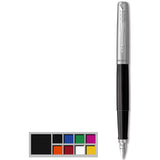 Parker Jotter Originals Fountain Pen, Classic Finish, Medium Nib, Blue & Black Ink Parker