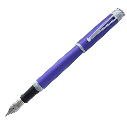 Retro 51 Tornado Fountain Pen, Frosted Metallic Ultraviolet with Satin Trim, Medium Nib (VRF-1817) Retro 51