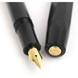Kaweco Sport Classic Fountain Pen Black, Fine Nib with Octagonal Clip Gold Kaweco
