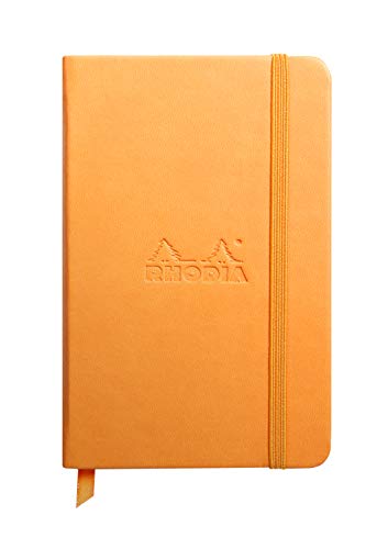 Rhodia Rhodiarama Webnotebook - Lined 96 sheets - 3 1/2 x 5 1/2 - Orange Cover Rhodia