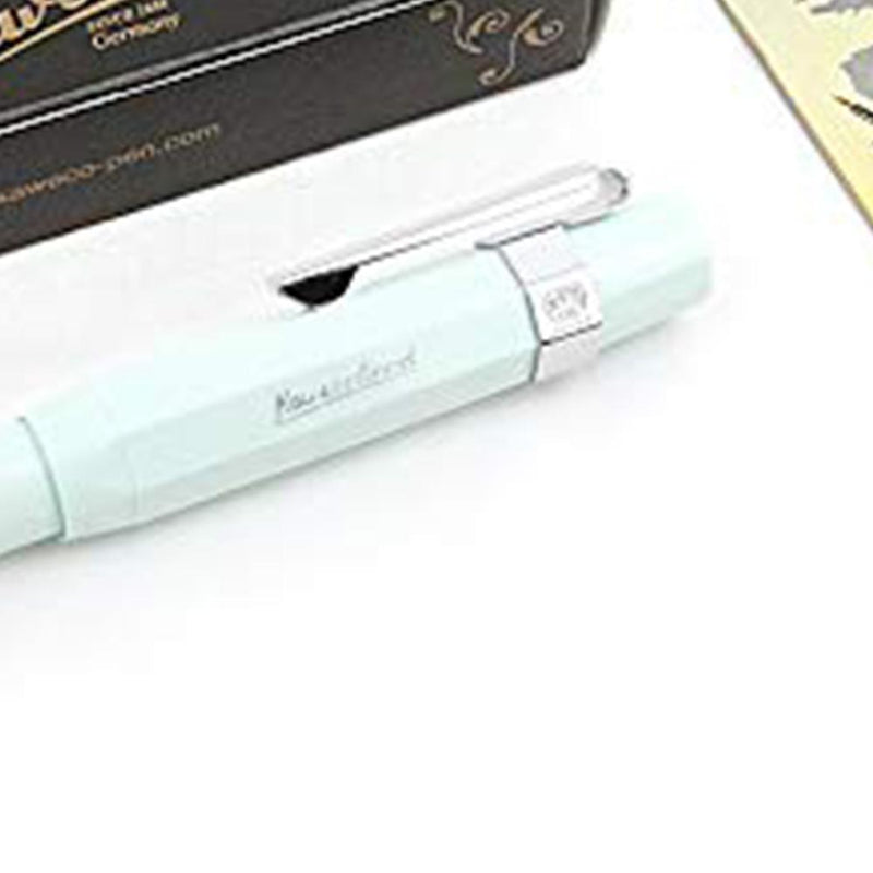 Kaweco Sport Skyline Fountain Pen Mint, Fine Nib Sport Octagonal Clip Chrome Kaweco
