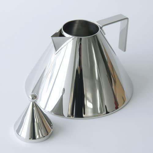 Alessi Il Conico 90017 - Design Water Kettle with Handle, Stainless Steel, 2 lt Alessi