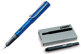 Lamy AL-Star Fountain Pen (M) & 5 Black Ink Cartridges LAMY