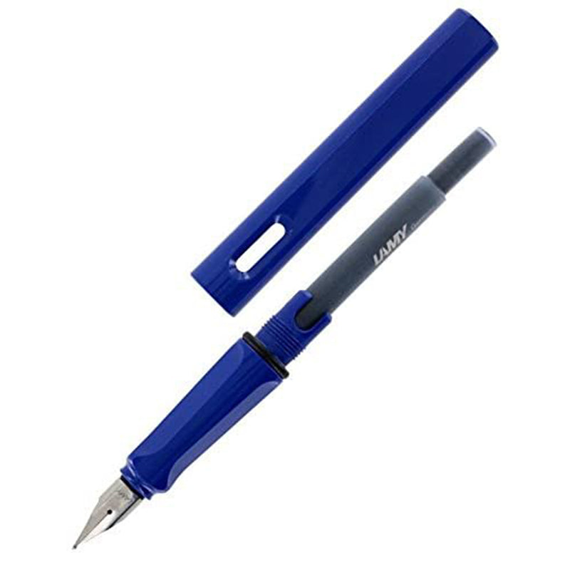 LAMY Blue Safari Fountain Pen with Medium Nib and Blue Ink (L14M) LAMY