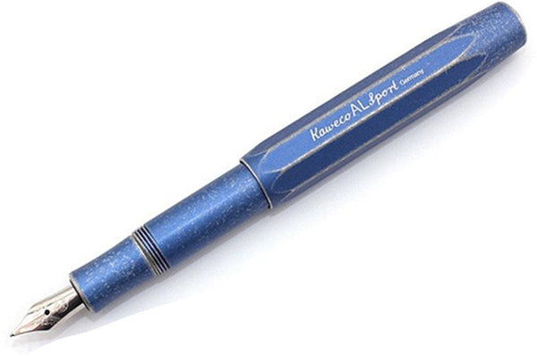 Kaweco AL-Sport Stonewashed Fountain Pen blue, F Nib (Fine) Kaweco