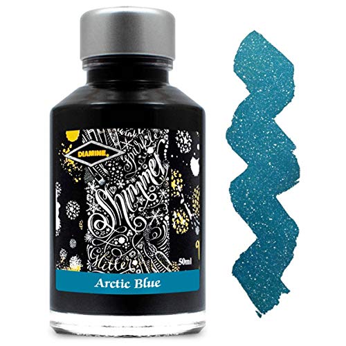 Diamine - Shimmering Fountain Pen Ink, Arctic Blue 50ml Diamine