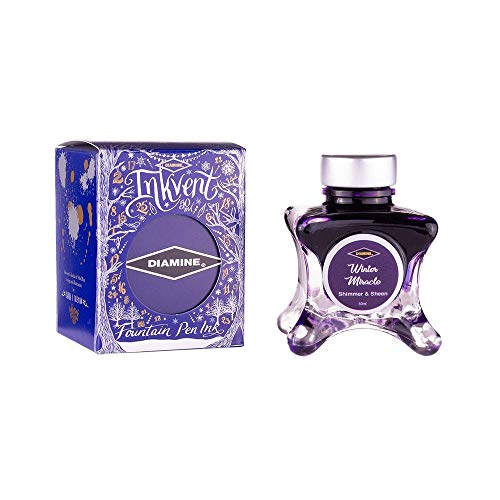 Diamine - Shimmer & Sheen Fountain Pen Ink, Winter Miracle, 50ml, Inkvent Diamine