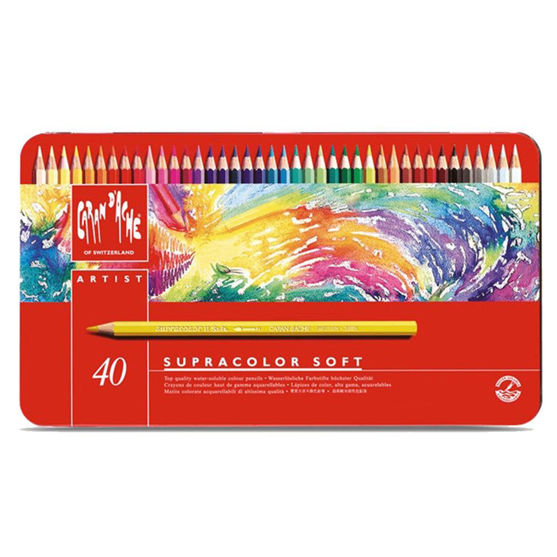 CREATIVE ART MATERIALS Caran D'ache Supracolor Metal Box Set Of 40 (3888.340) Caran D'ache