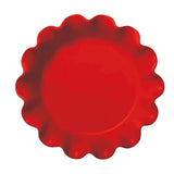 Emile Henry Made in France Ruffled Pie Dish 10.5" X2.5", 10.5" by 2.5", Burgundy Red Emile Henry