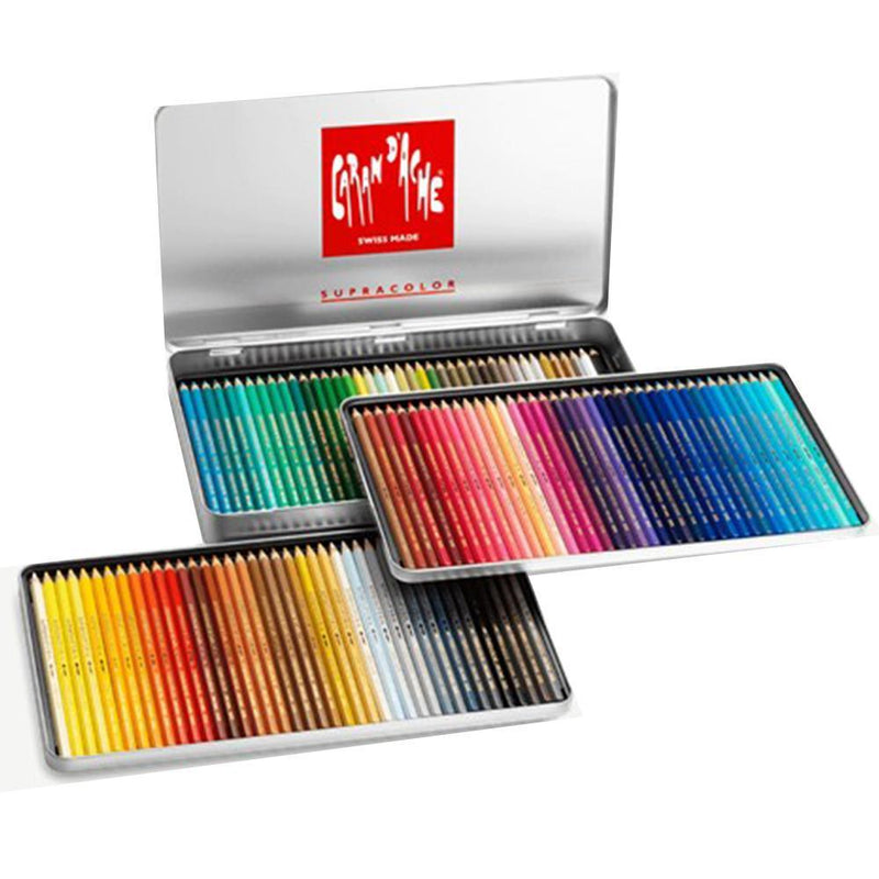 Caran D'Ache Color Pencil Set of 120 Assorted Colors - Supracolor II Watercolor Caran d'Ache